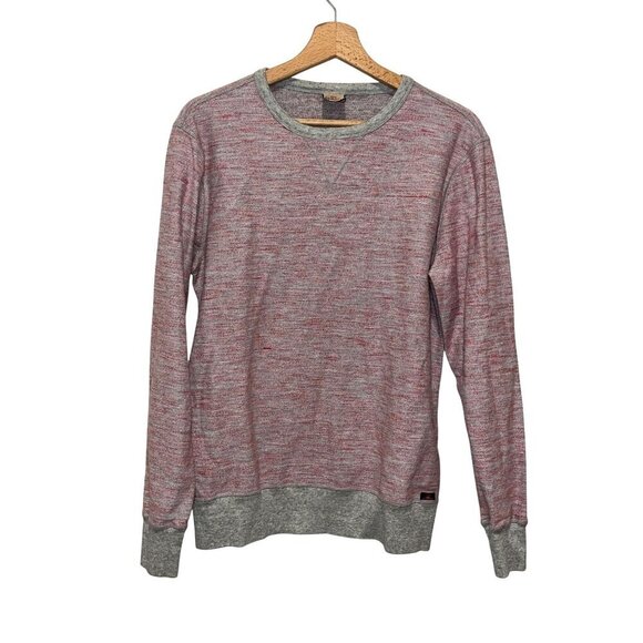 Faherty Reversible Red & Gray Long Sleeve Sweatshirt  Mens Medium - Picture 1 of 9